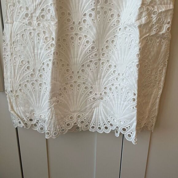 NWT Andie Swim The Mona Eyelet Scalloped‎ Pull On Skirt Coconut White sz M - Picture 6 of 10